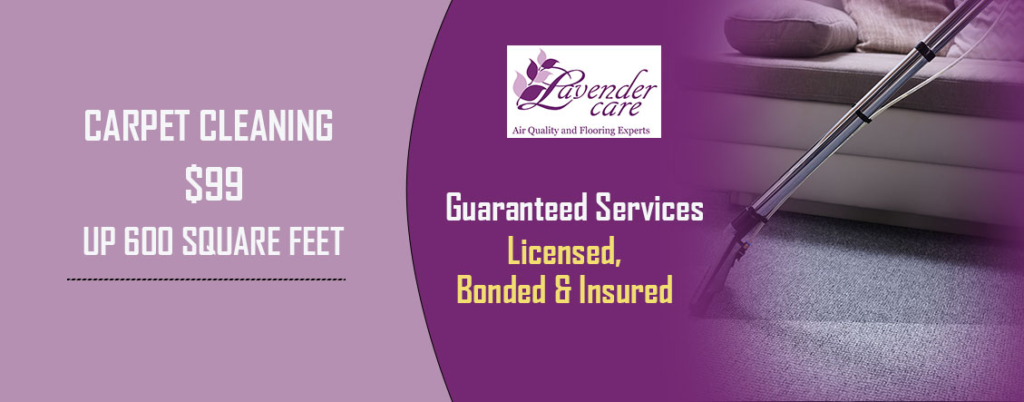 Lavender Care carpet cleaning $99 for 600 sq ft.